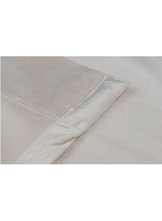 CURTAINS & RODS 1 Panel Of Velvet Side Vlevo Curtain Off White 1.4x2.8meter - Image 4