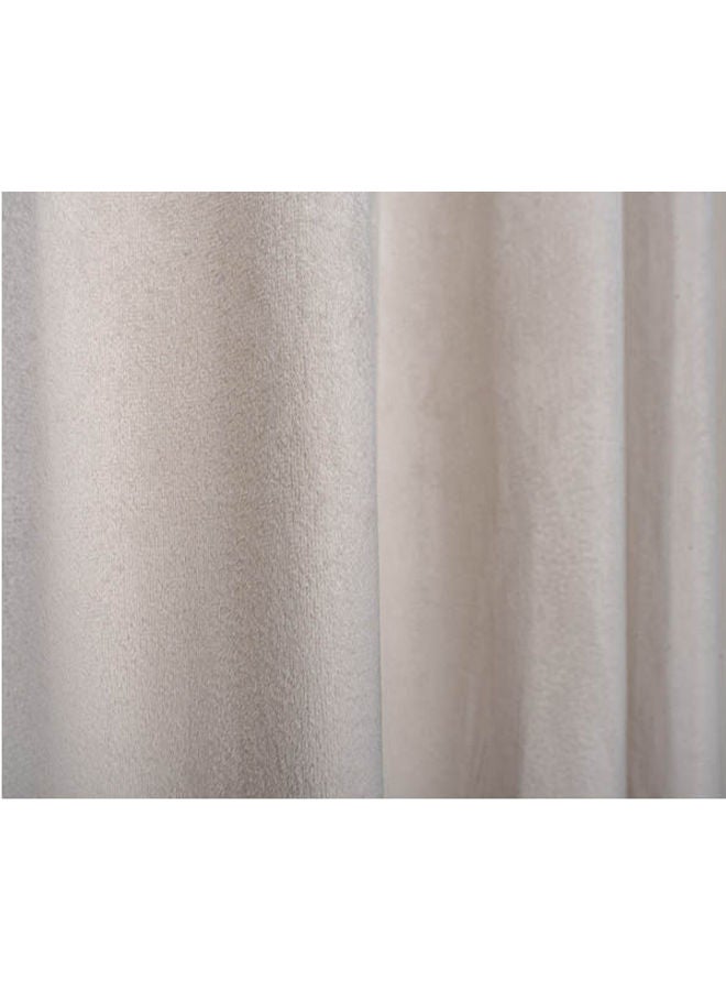 CURTAINS & RODS 1 Panel Of Velvet Side Vlevo Curtain Off White 1.4x2.8meter - Image 5