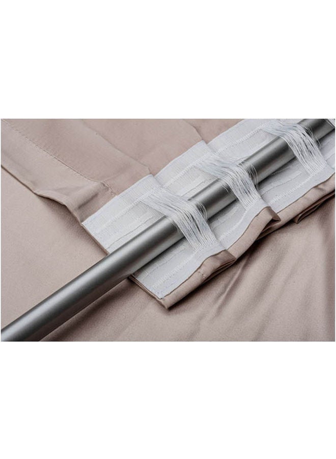 CURTAINS & RODS 1 Panel Of Plain Silky Shine Side Croma Curtain Café 1.4x2.8meter - Image 4