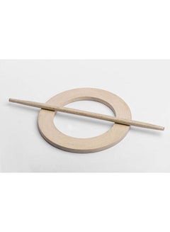 CURTAINS & RODS Metal Circular Curtain Holder Off White  - Image 2