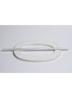 CURTAINS & RODS Metal Oval Curtain Holder White 