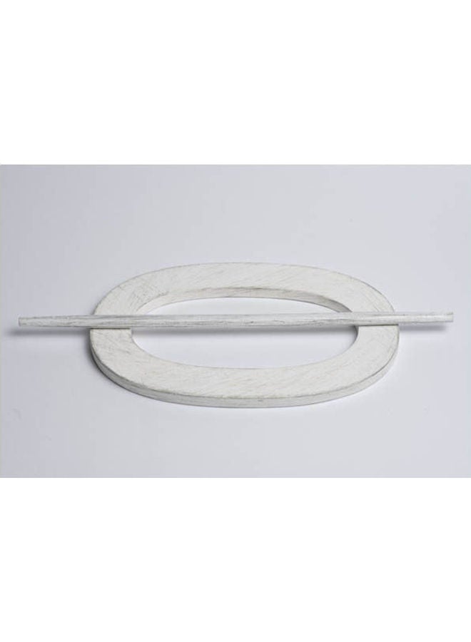 كيرتنز رودز Metal Oval Curtain Holder White 