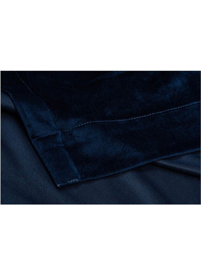 CURTAINS & RODS 1 Panel Of Velvet Side Vlevo Curtain Navy 1.4x2.8meter - Image 3