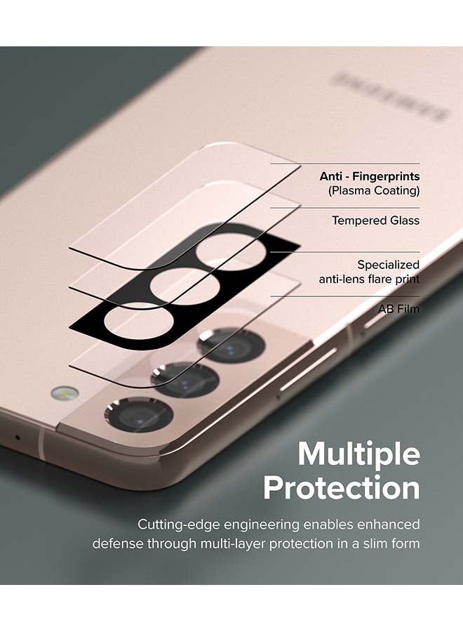Ringke Invisible Defender Samsung Galaxy S22 / S22+ Tempered Glass Lens Protector [Pack of 3] - Black  - Image 3