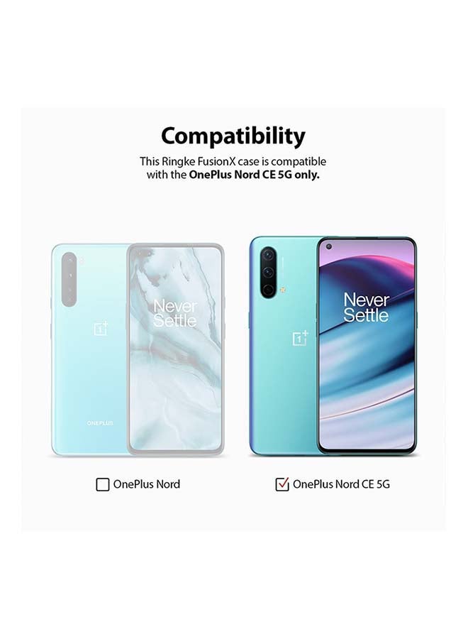 Ringke - Fusion-X Design Compatible with OnePlus Nord CE 5G Case, Shockproof Hard Back Rugged Bumper Cover Ergonomic Shock Absorption TPU Frame Bumper Phone Cover Case for OnePlus Nord 2 5G- Camoblack - Image 1