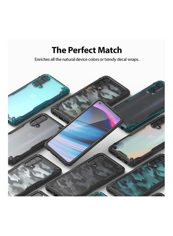 Ringke - Fusion-X Design Compatible with OnePlus Nord CE 5G Case, Shockproof Hard Back Rugged Bumper Cover Ergonomic Shock Absorption TPU Frame Bumper Phone Cover Case for OnePlus Nord 2 5G- Camoblack - Image 1