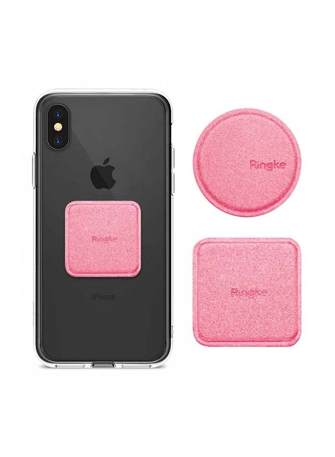 Ringke Magnetic Mount Replacement Metal Plate Kit 3M Adhesive Pads For Magnet Phone Car Mount (Pack Of 2) Pink - Image 1