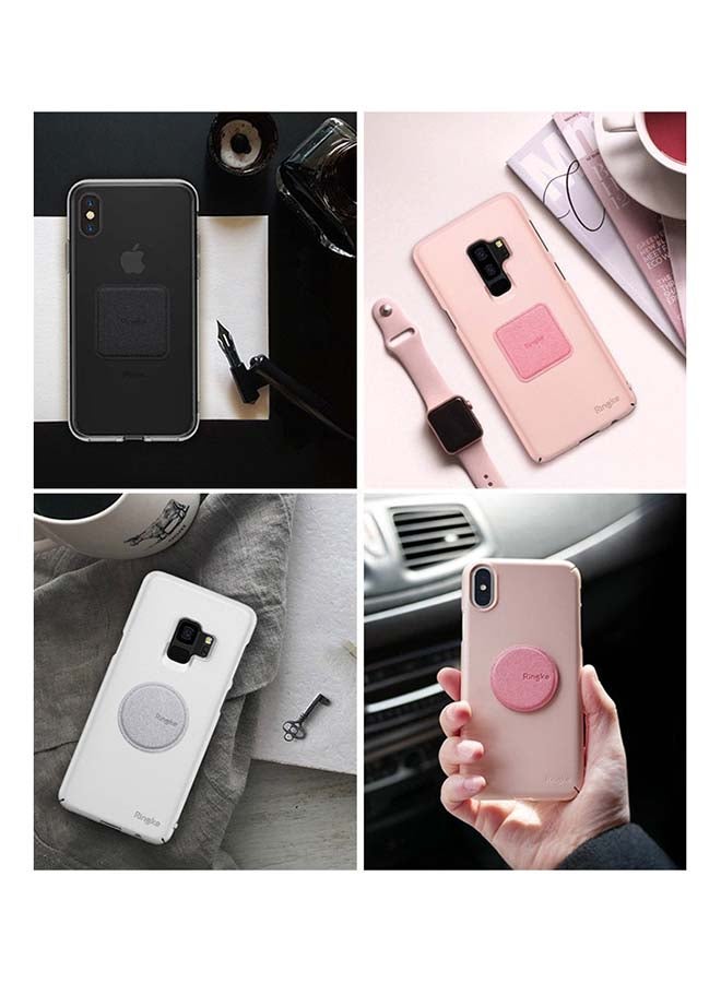 Ringke Magnetic Mount Replacement Metal Plate Kit 3M Adhesive Pads For Magnet Phone Car Mount (Pack Of 2) Pink - Image 4