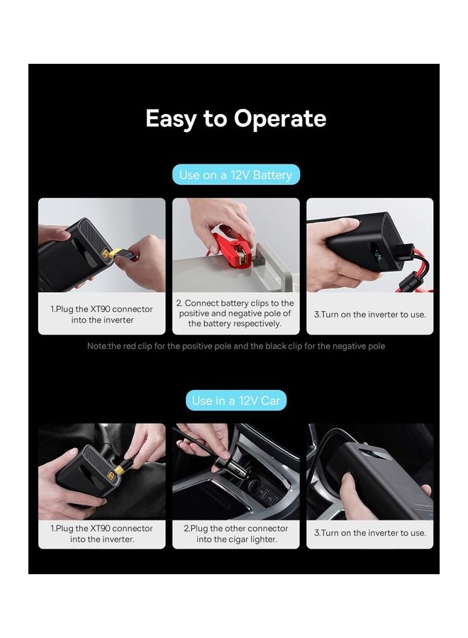 Baseus - IGBT Technology Power Inverter 500W Type-C USB AC Socket Car Charger (220V US/EU) High Power Multi-function Inverter with Cooling Fan for Camping/Self-driving Trip - Image 1