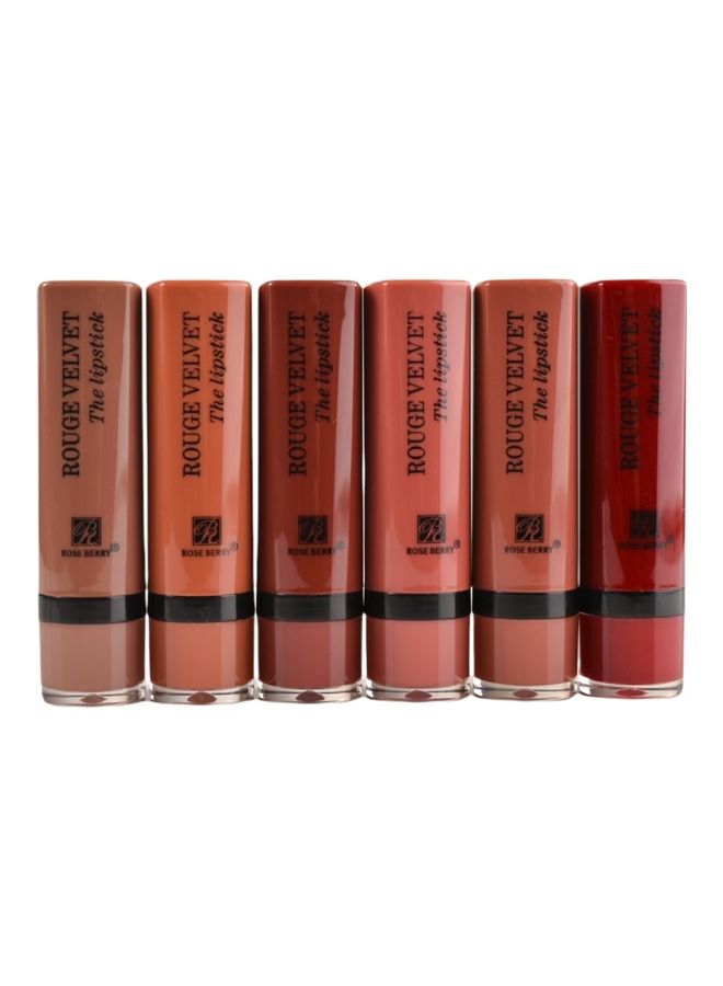 ROSE BERRY - 6-Piece Up To 24H Matte & Intense Lipstick Multicolour - Image 1