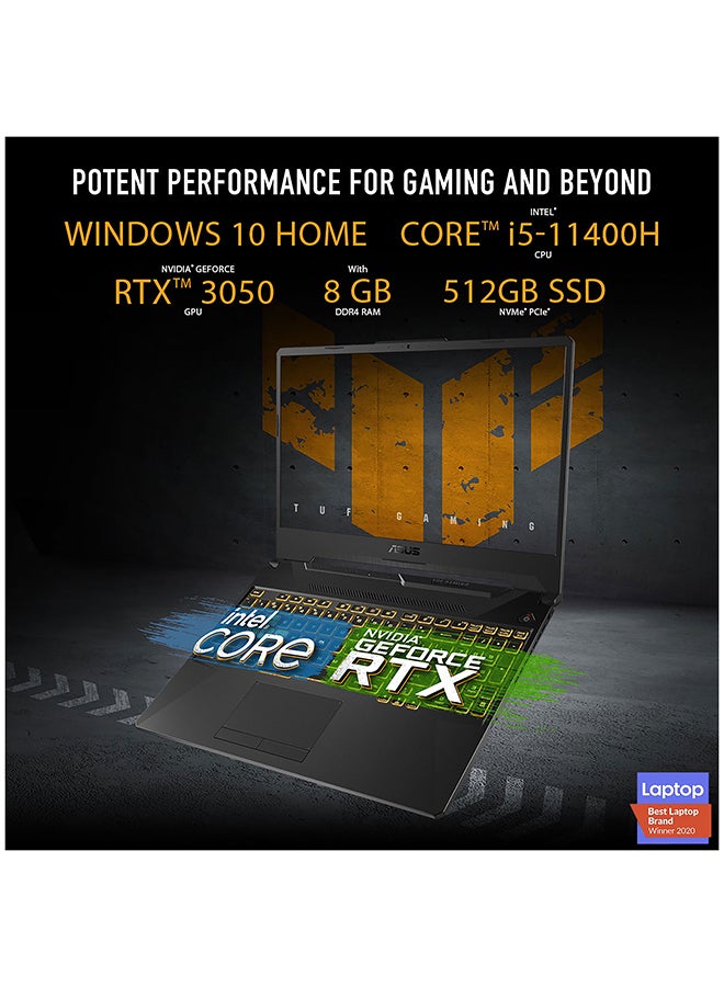 TUF Gaming F15 FX506HC-HN002W (Upgraded Version) Laptop 15.6-Inch FHD Display, 8GB RAM/512GB ROM/PCIE G3 SSD/NV RTX3050/WIN11 Home/International Version English/Arabic Eclipse Gray - v1649675146/N52879075A_3