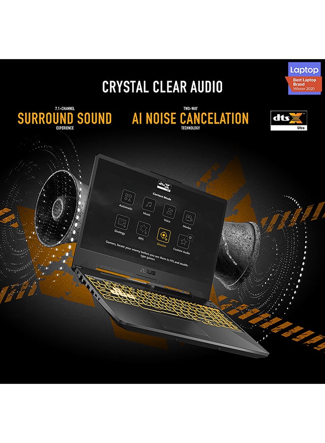 TUF Gaming F15 FX506HC-HN002W (Upgraded Version) Laptop 15.6-Inch FHD Display, 8GB RAM/512GB ROM/PCIE G3 SSD/NV RTX3050/WIN11 Home/International Version English/Arabic Eclipse Gray - v1649675146/N52879075A_4