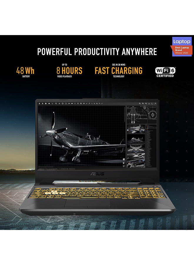 TUF Gaming F15 FX506HC-HN002W (Upgraded Version) Laptop 15.6-Inch FHD Display, 8GB RAM/512GB ROM/PCIE G3 SSD/NV RTX3050/WIN11 Home/International Version English/Arabic Eclipse Gray - v1649675146/N52879075A_5
