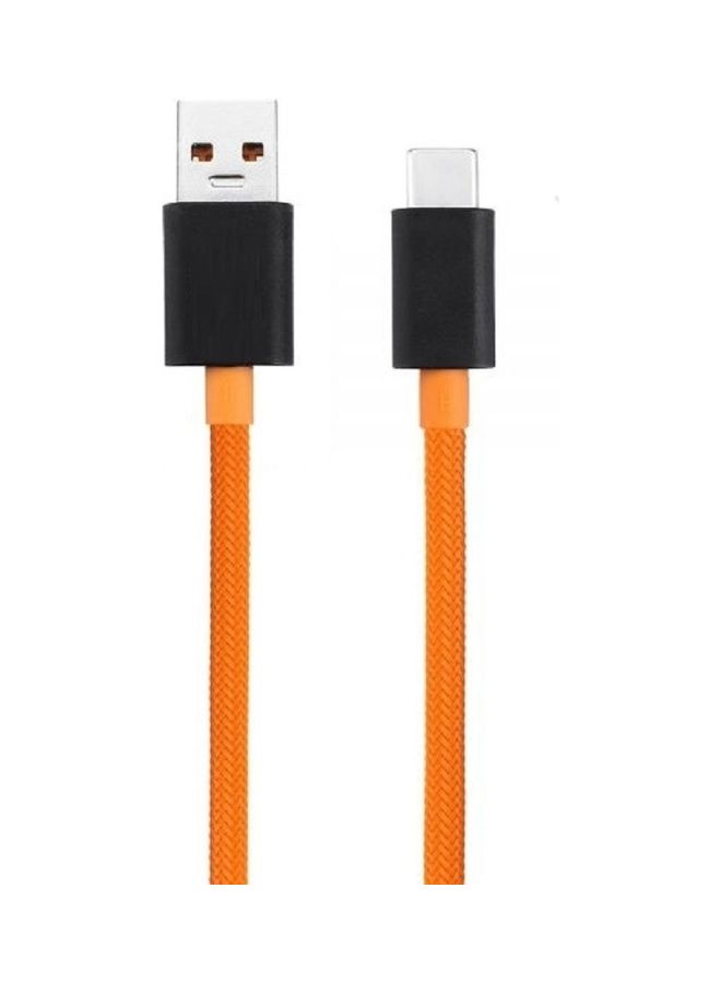 MARGOUN Fast Warp Charge 30W USB Type-C Cable Nylon Braided 1m Orange/Black  - Image 5