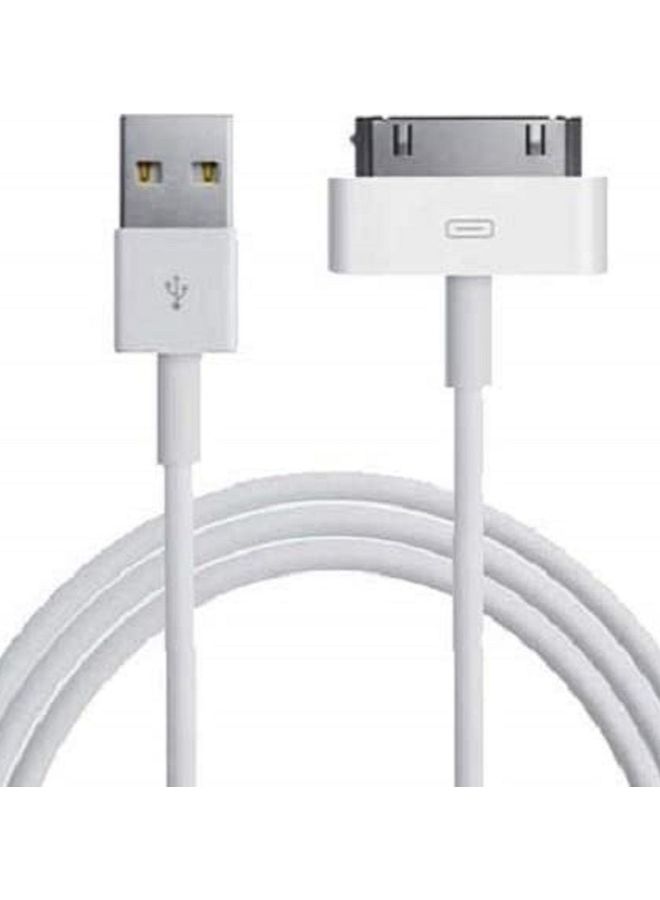 30-pin to USB Cable Charge and Sync Dock Connector for Apple iPhone/iPad/iPod 1m White - v1649689144/N53091463A_3