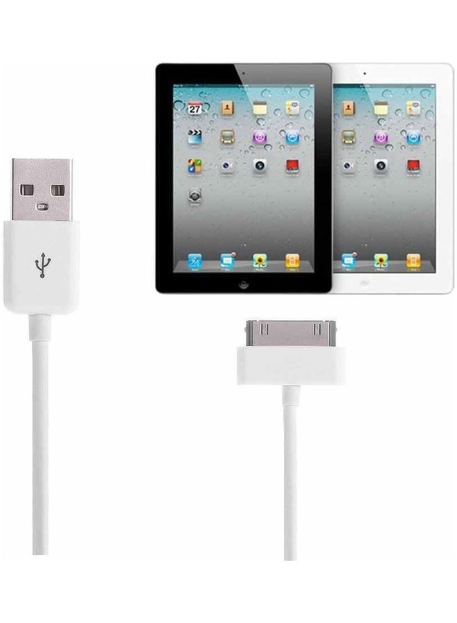 30-pin to USB Cable Charge and Sync Dock Connector for Apple iPhone/iPad/iPod 1m White - v1649689144/N53091463A_4