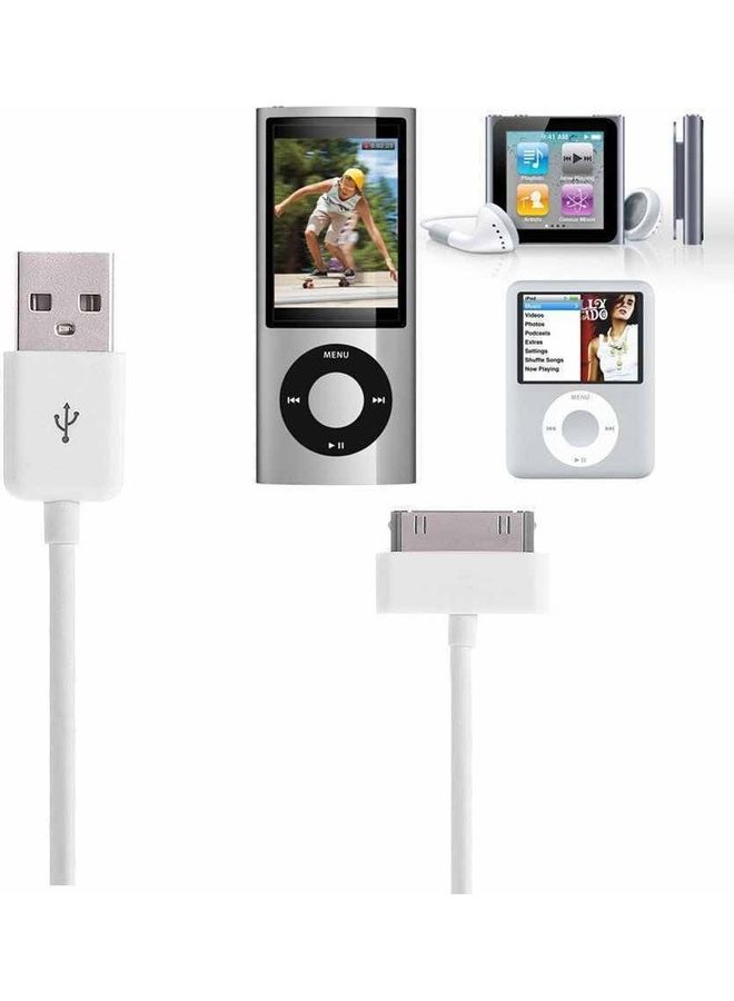 30-pin to USB Cable Charge and Sync Dock Connector for Apple iPhone/iPad/iPod 1m White - v1649689144/N53091463A_5