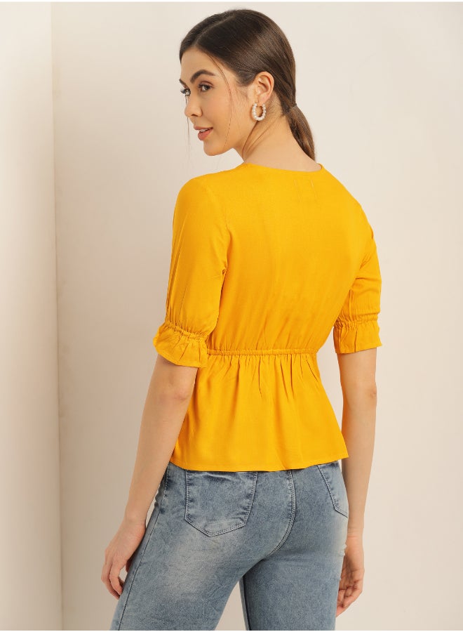 Aila Fashionable Top Yellow  - Image 2