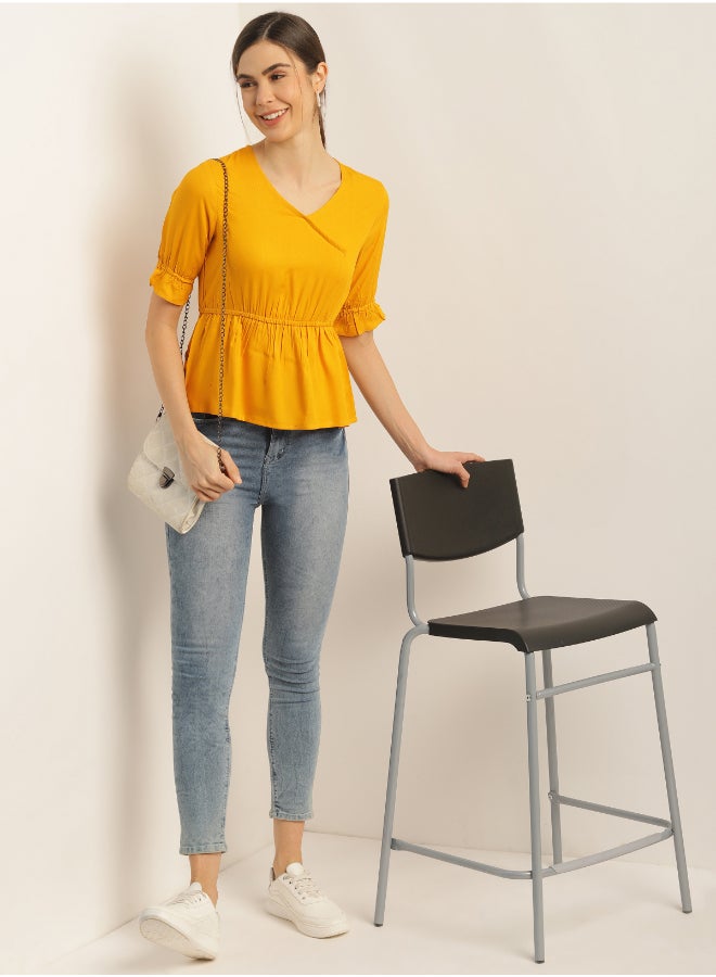 Aila Fashionable Top Yellow  - Image 3