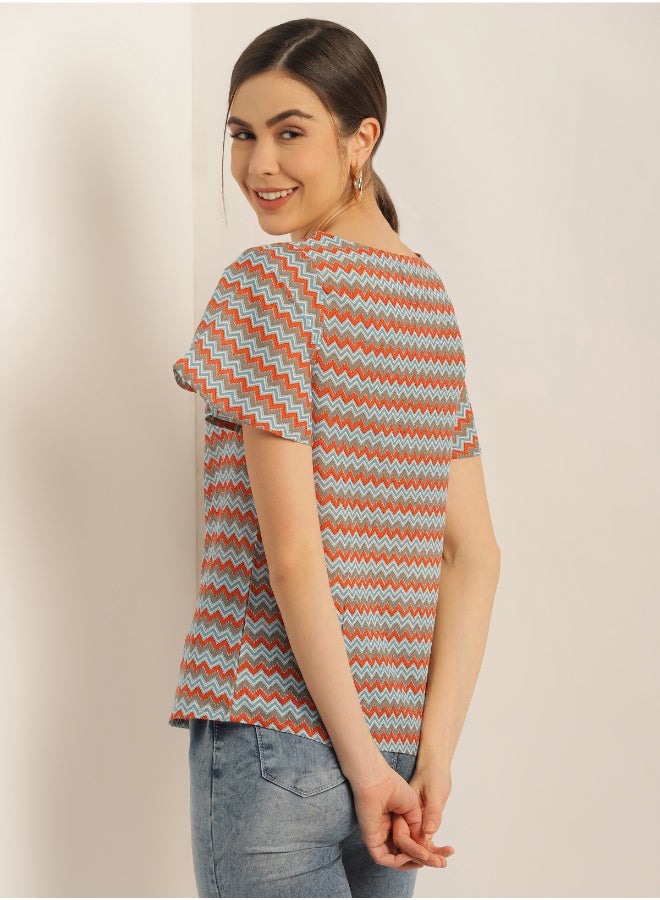Aila Fashion Top Blouse - Multicolour  - Image 2