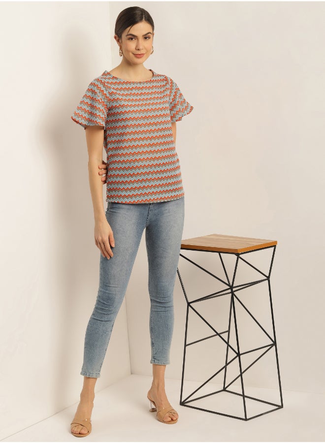 Aila Fashion Top Blouse - Multicolour  - Image 3