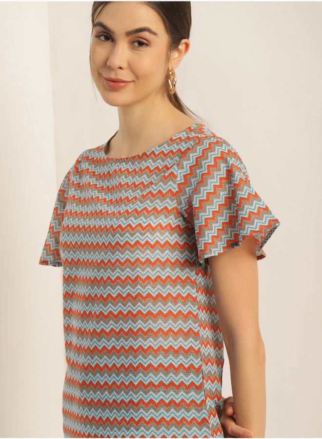 Aila Fashion Top Blouse - Multicolour  - Image 4