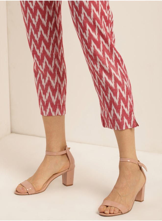 Aila Women's Fashionable Pants Red/Grey  - Image 5