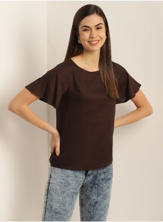 Aila - Casual Fashionable Top Charcoal - Image 1