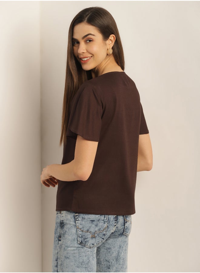 Aila - Casual Fashionable Top Charcoal - Image 1
