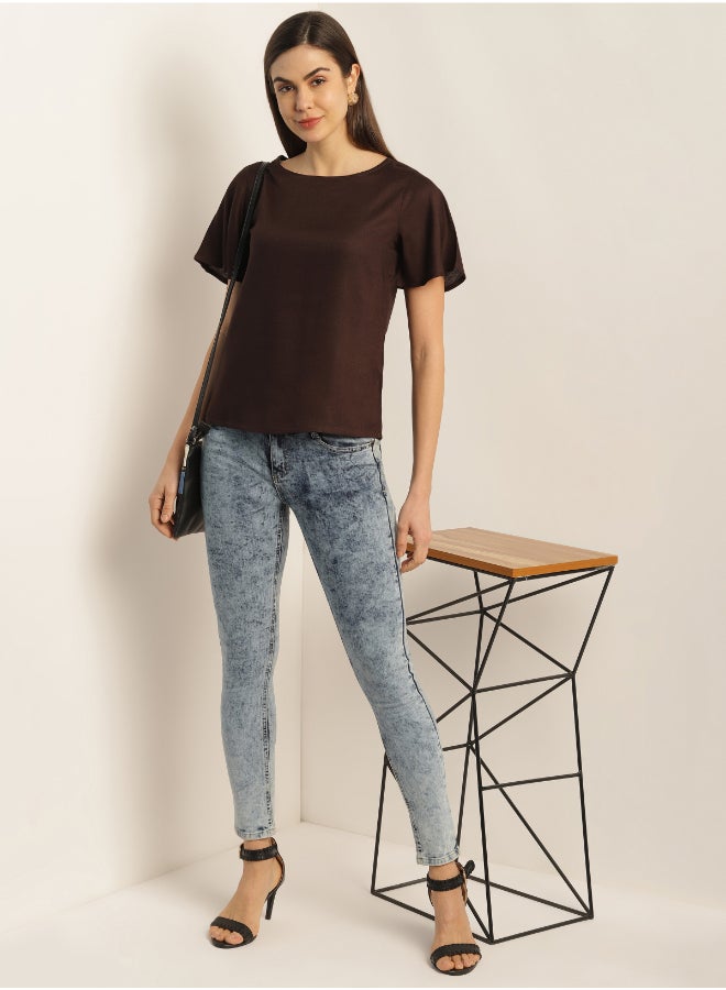 Aila - Casual Fashionable Top Charcoal - Image 1