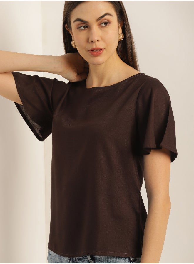Aila - Casual Fashionable Top Charcoal - Image 1