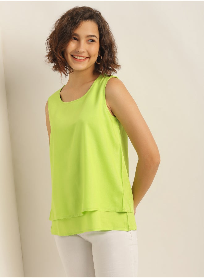 Aila Casual Fashionable Top Lime Green - Image 1