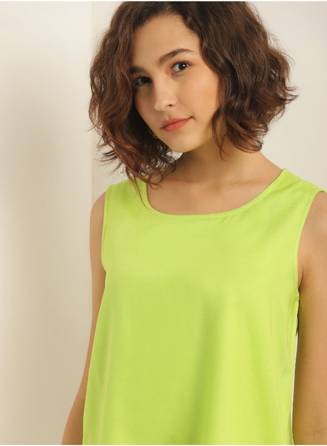 Aila Casual Fashionable Top Lime Green - Image 4