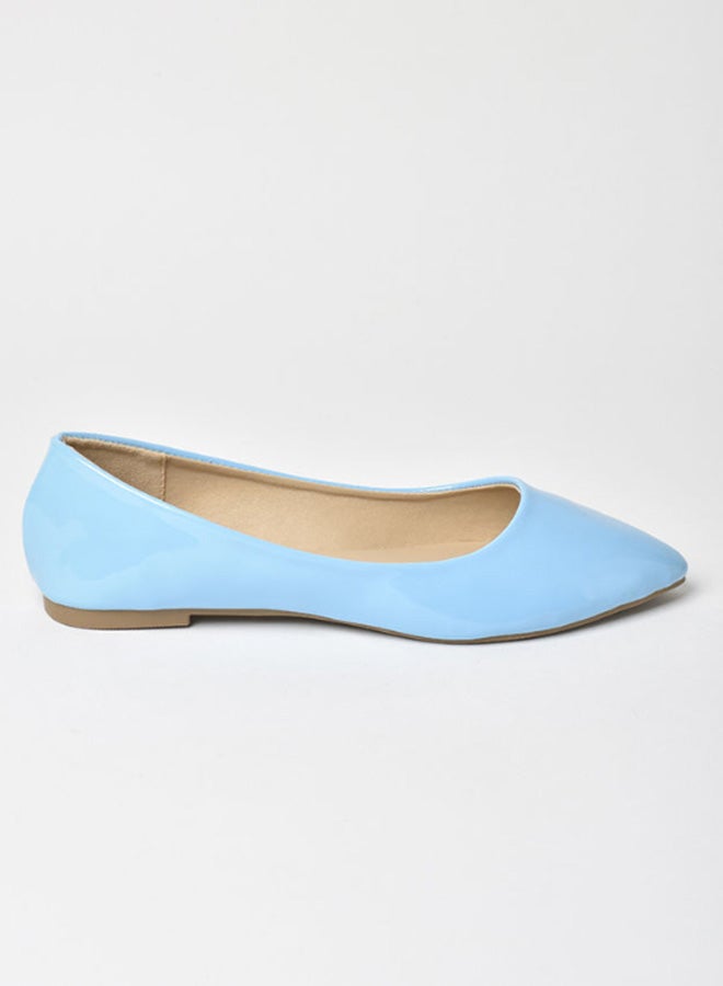 Aila - Stylish Textured Flat Ballerina Blue - Image 1