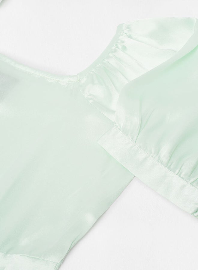 Aila Stylish Comfortable Midi Dress Light Green  - Image 3