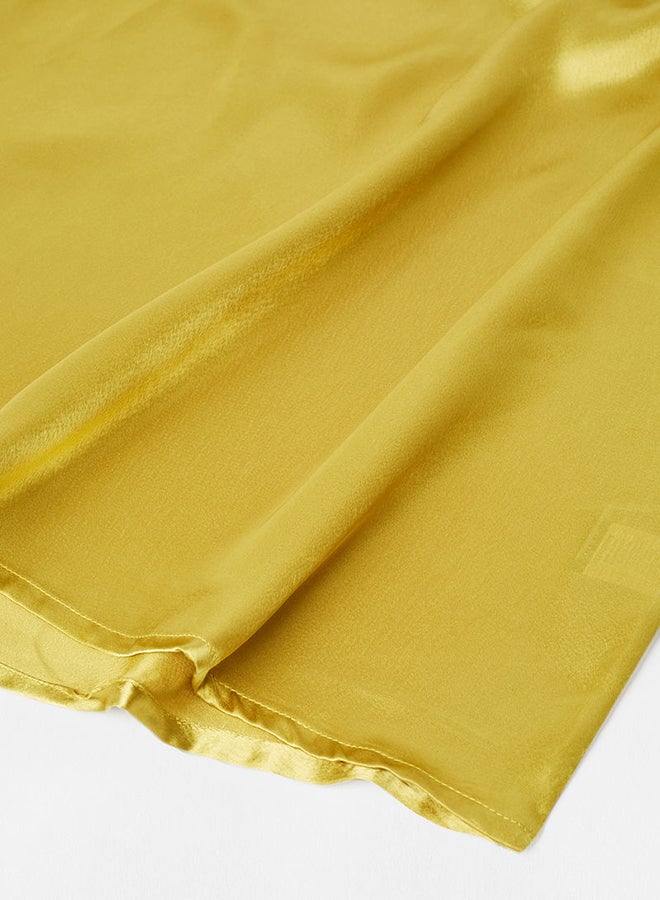 Aila - Casual Square Neck Midi Dress Gold - Image 1