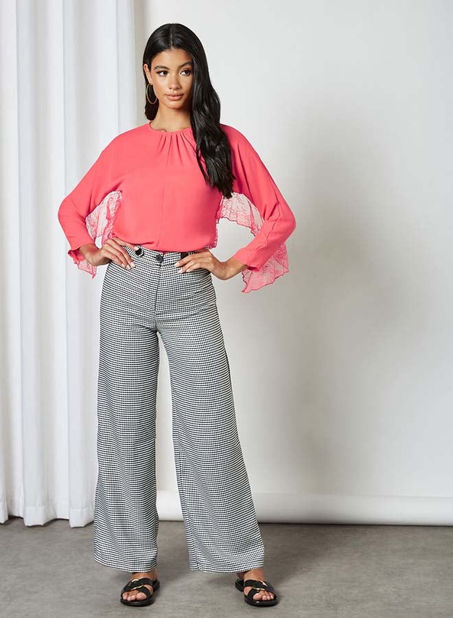 Aila Solid Design Round Neck Top Light Orange - Image 3