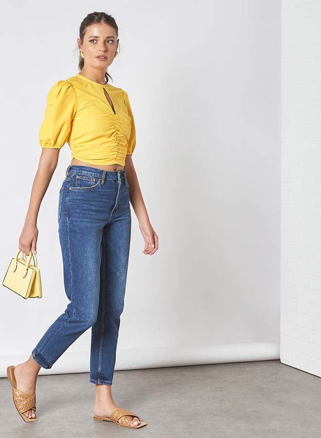 Aila Open Neck Top Yellow  - Image 2