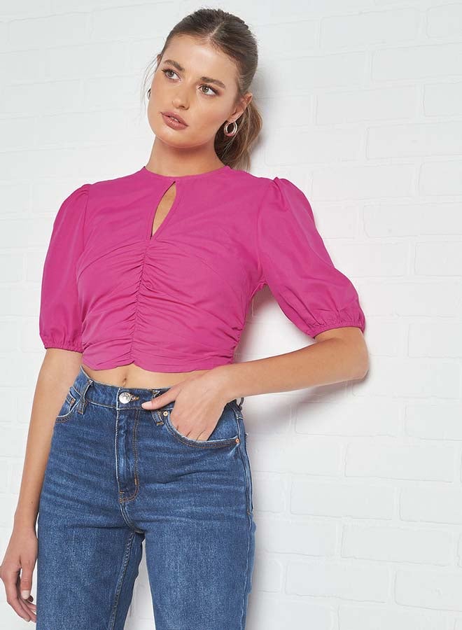 Aila Open Neck Top Pink  - Image 1
