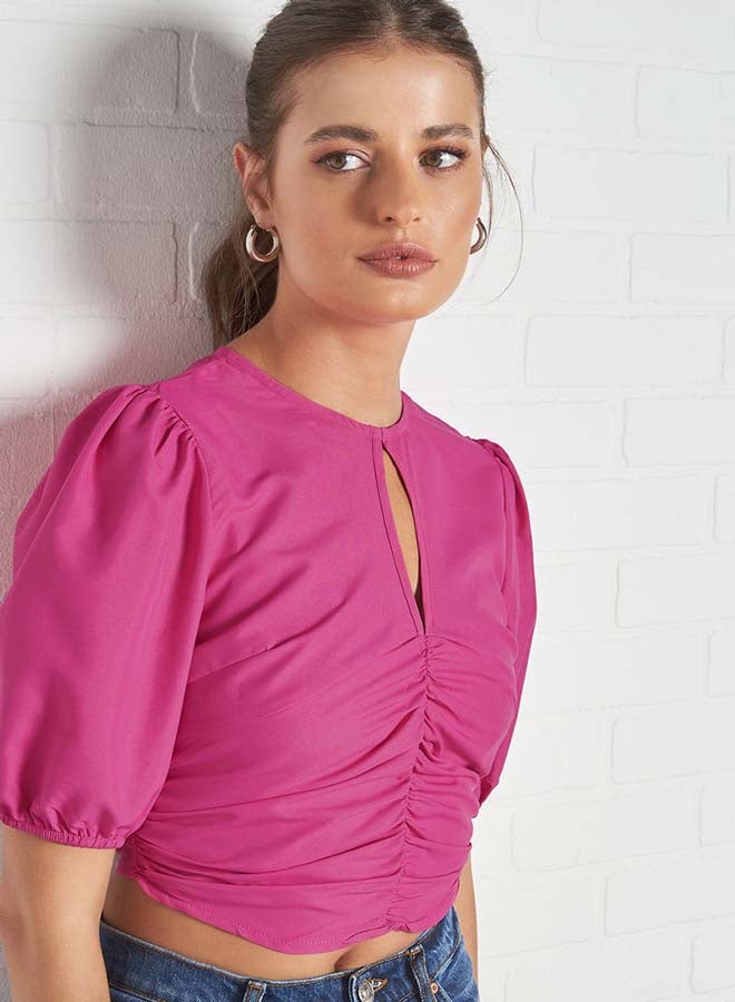 Aila Open Neck Top Pink  - Image 2