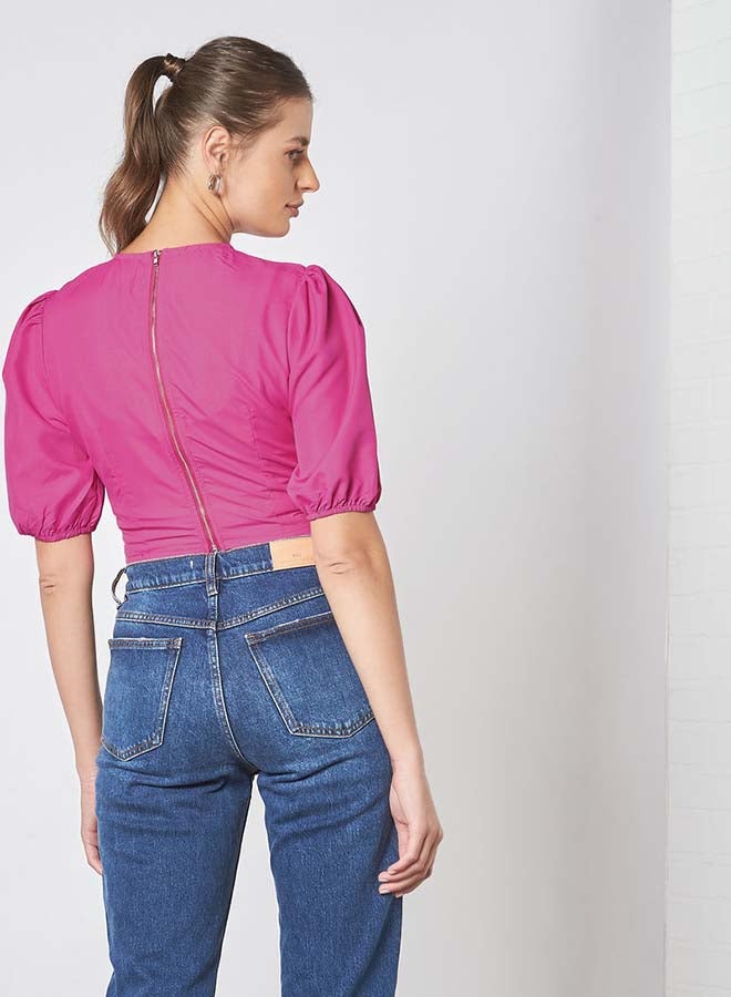 Aila Open Neck Top Pink  - Image 3