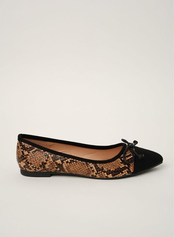 Aila - Bow Detailed Slip On Ballerina Multicolour - Image 1