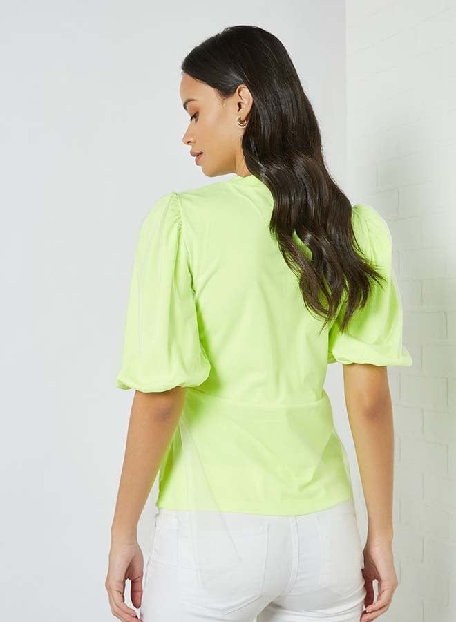 Aila Solid Design Double Layer Bottom Top Green  - Image 2