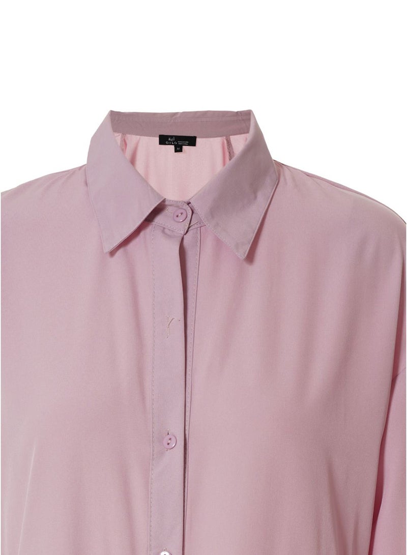 Aila - Casual Midi Dress Pink - Image 1