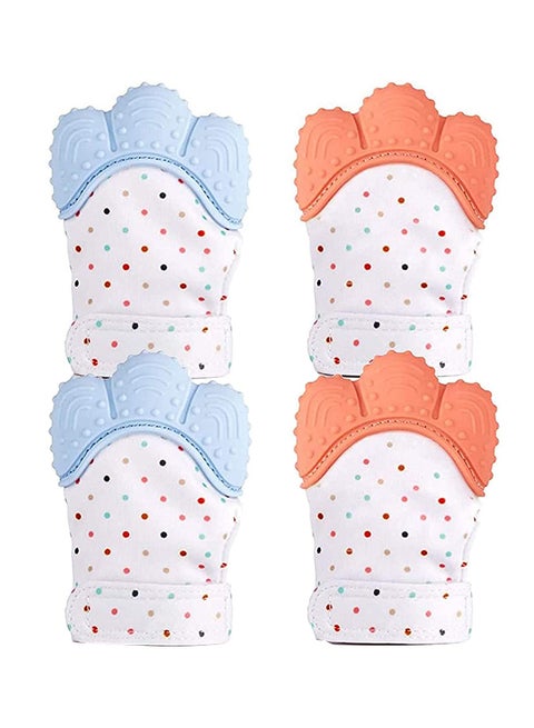 Silicone Baby Teething Gloves With Adjustable Fastener Strap (3-24 Months)