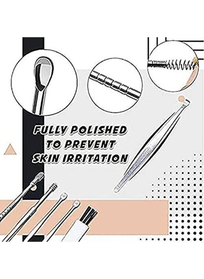 Generic - Set of 6 Non-slip Handles Ear Wax Removal Kit With Soft Silicone and Stainless Steel - Image 1