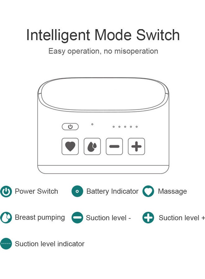 Wearable Design Electric Breast Pump for Feeding Milk, 800mah Large Capacity Battery - Image 3
