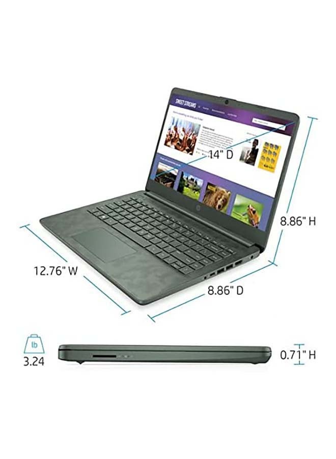 14-dq2089wm Laptop With 14-Inch Display, Core i3-1115G4 Processer/32GB RAM/1TB SSD/Intel UHD Graphics English Green