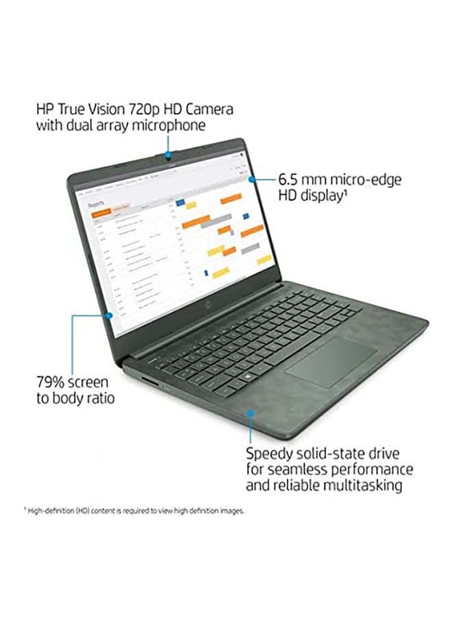 14-dq2089wm Laptop With 14-Inch Display, Core i3-1115G4 Processer/32GB RAM/1TB SSD/Intel UHD Graphics English Green