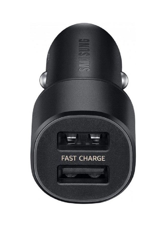 Samsung 15W Dual Port Fast Car Charger Black  - Image 2